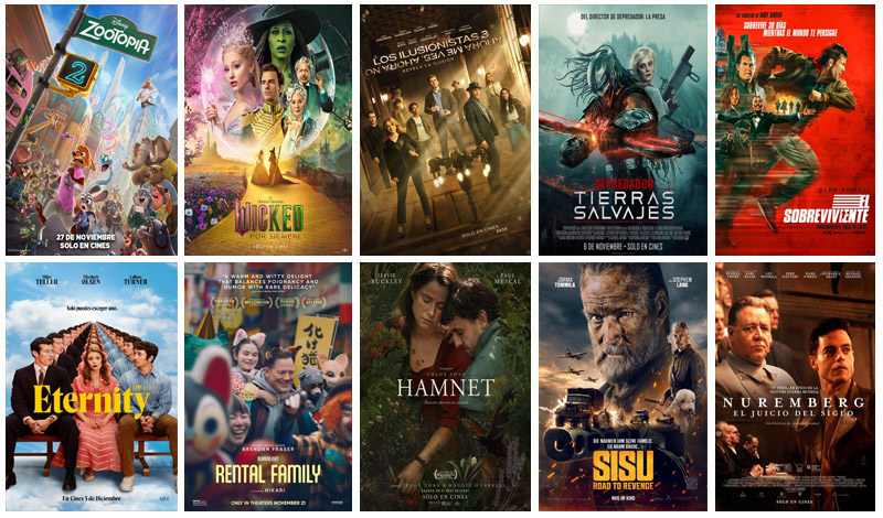 Películas Más Taquilleras De La Semana Del 28 De Noviembre Al 4 De Diciembre De 2025 En USA