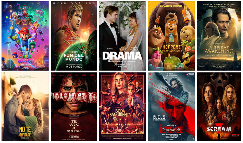 Películas Más Taquilleras De La Semana Del 3 Al 9 De Abril De 2026 En USA